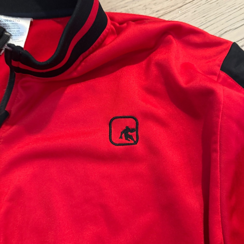 AND1 Mens 2XL Track Jacket‎ Full Zip Tango Red Black Stripe AM19BZ504 Basketball - Picture 4 of 8